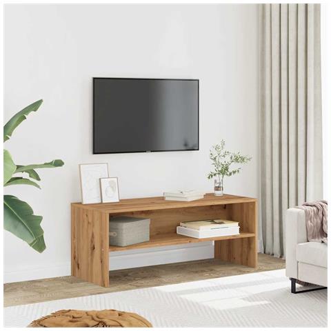 Mobile Porta Tv Rovere Artigianale 100x40x40 Cm In Truciolato - Foto 1