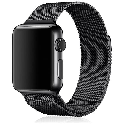 Dam  Cinturino In Metallo Compatibile Apple Watch 38/40/41mm 22x2x0,2 Cm. Colore Nero - Foto 1