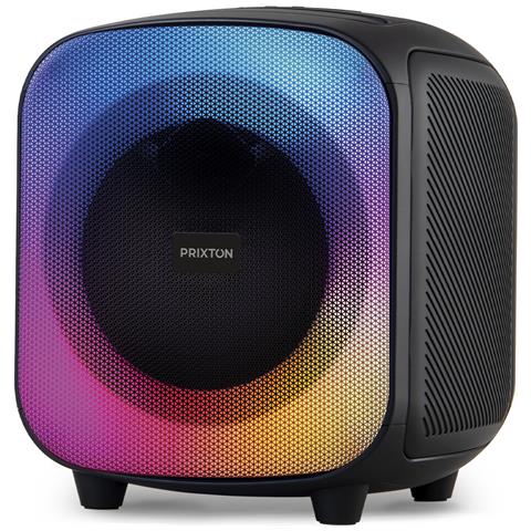Prixton Altoparlante Portatile Jaia Con Bluetooth 40w, 1 Ingresso Per Microfono, Autonomia 9 Ore, Effetto Bass, Funzione Voice Cut, 6 Effetti Luminosi Led, Nero - Foto 2