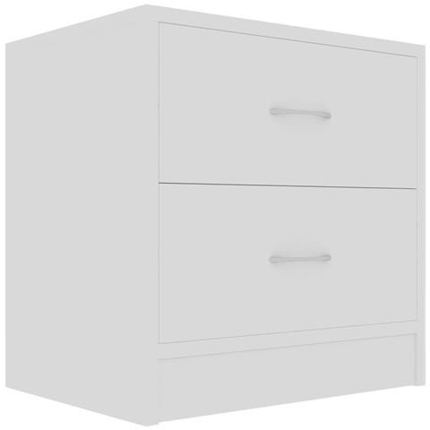 Lusso Casadino -  Comodini Bianchi 2 Pz 40x30x40 Cm In Legno Multistrato - Foto 2