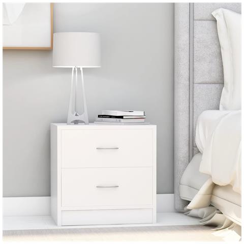 Lusso Casadino -  Comodini Bianchi 2 Pz 40x30x40 Cm In Legno Multistrato - Foto 7