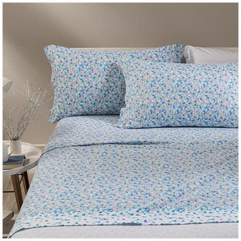 Completo Lenzuola Canada In Flanella Colore Blu Misura Singolo - Foto 3