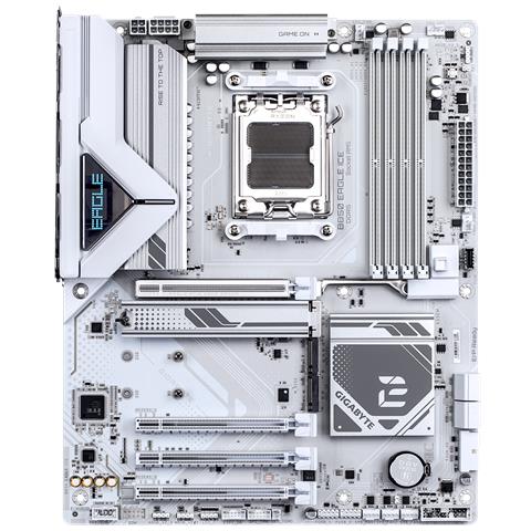 B850 EAGLE ICE Scheda Madre - CPU AMD Ryzen serie 9000, VRM digitale a 8+2+2 fasi, fino a 8200 MHz DDR5 (O.C), 1 x M. 2 PCIe 5.0 + 2 x M. 2 PCIe 4.0, LAN 2.5 GbE, USB 3.2 Gen 2 - Foto 4