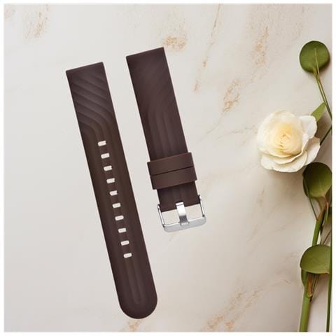Cinturino In Silicone Per Huawei Gt3 E Iwatch 4 Brown 20 Mm - Foto 7