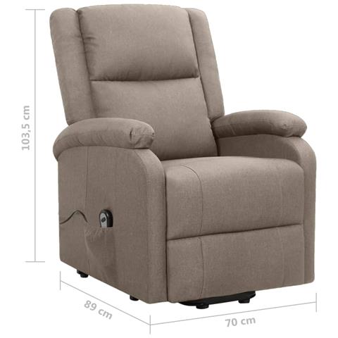 Poltrona Alzapersona Tortora In Tessuto - Foto 8