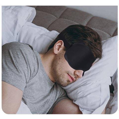 Mascherina Per Dormire Oscurante Sagomata 3d Per Viaggio E Riposo Black - Foto 2