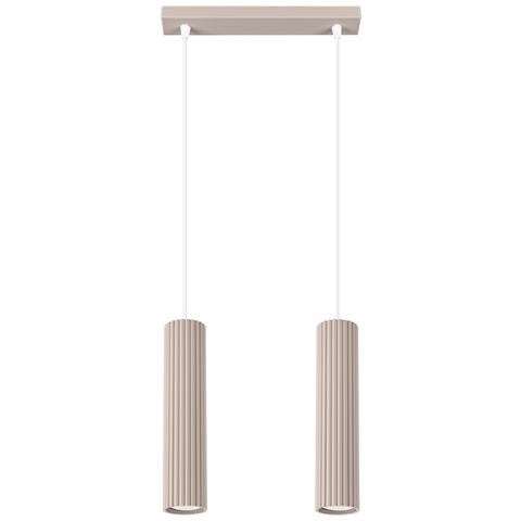 Lampada A Sospensione Karbon 2 Taupe Sl. 1773 - Minimalist Lampada A Sospensione Talpa 90x30x6.5 Cm - Foto 1