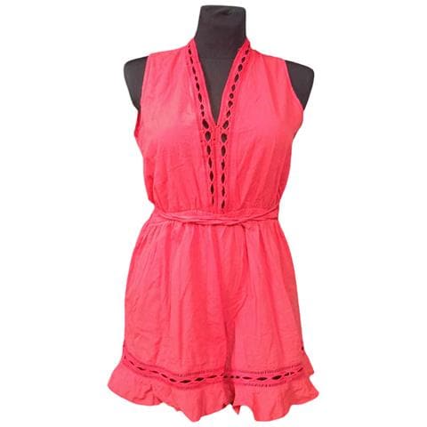 Tuta Con Shorts Senza Maniche Rosso S - Foto 1