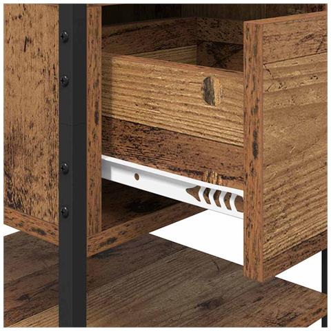 Armadio da Notte con cassetto Legno vecchio 40 x 42 x 56 cm - Foto 9