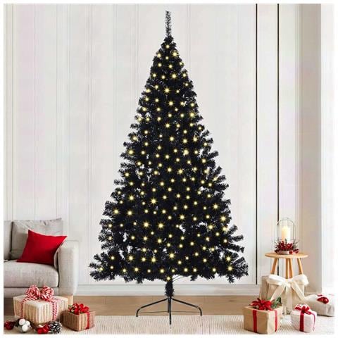 Albero di Natale con luci a corde decorative Nero 240 cm - Foto 2