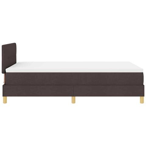 Letto box spring con materasso Marrone scuro 120 x 190 cm - Foto 9