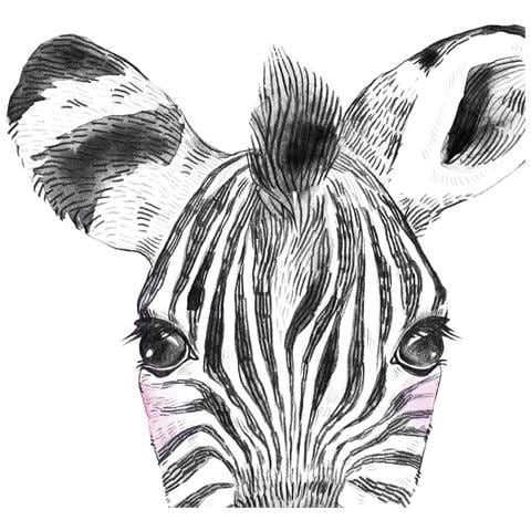 Set Di 6 Stampe Animali Bambini Con Gomma Da Masticare Cervo Elefante Zorro Orso Cane Maiale A3 Cornice Nera - Foto 2