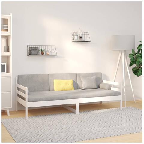 Lusso Casadino - Dormeuse Senza Materasso Bianca 80x200 Cm Legno Massello Pino - Foto 8