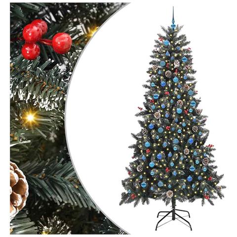 Albero di Natale artificiale con 300 LED Verde 240 cm - Foto 1