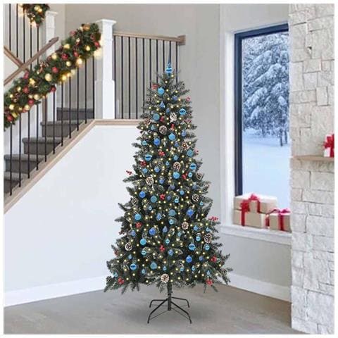 Albero di Natale artificiale con 300 LED Verde 240 cm - Foto 2
