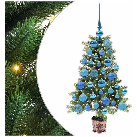 Albero di Natale con 150 LED con supporto Verde 90 cm PE - Foto 1