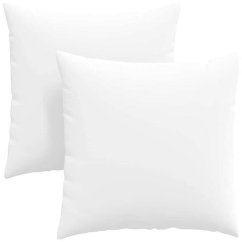 Cuscini da Divano 2 pcs Bianco 60 x 60 cm Tessuto - Foto 1