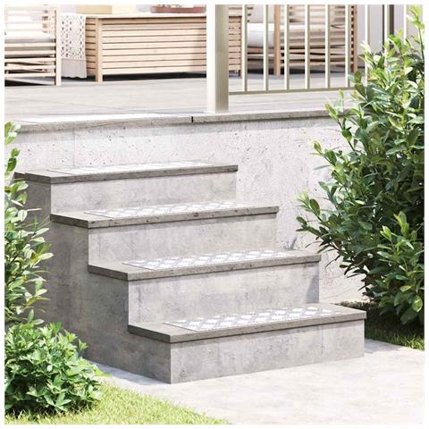 Dischi Quadrati 4 pcs Argento 60 x 20 cm Alluminio - Foto 2