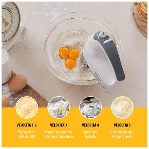 Miscelatore Manuale, 5 Velocità Regolabili, 200w, Design Ergonomico, Accessori In Acciaio Inox, Parti Lavabili In Lavastoviglie, Senza Bpa, Con Pulsante Di Espulsione, Compatto - Foto 2