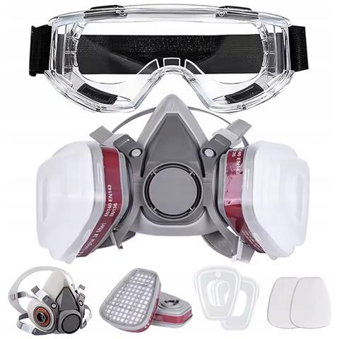 Maschera Protettiva Safebreath 6200 Pro+ Con Occhiali E Set Filtrante 8 In 1 | Silicone E Plastica | Verniciatura E Chimica - Foto 1