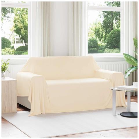 Coperte da Pile 6 pcs Crema 280 x 210 cm Panno - Foto 2