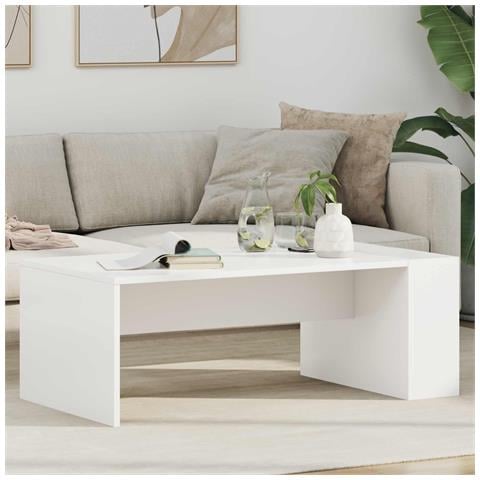 Tavolino da salotto Bianco 95 x 50 x 34 cm Legno multistrato - Foto 2