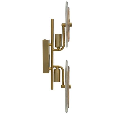 Applique Venice In Vetro E Ottone Cm 25x10x52 - Foto 7