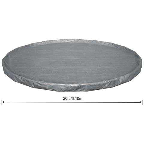 Copertura per piscina Ø4,27 m Rotondo Poliestere Grigio - Foto 6