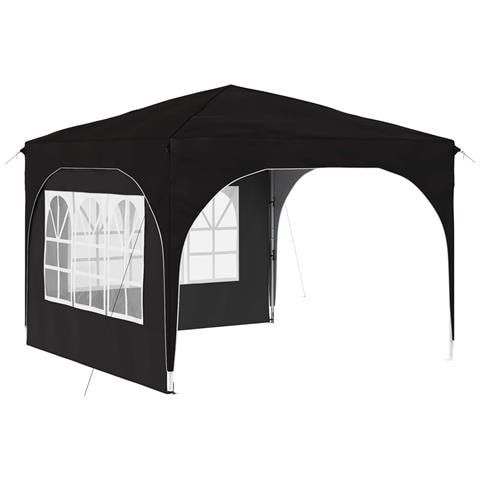 Tenda per feste a pop-up 290 x 290 x 245 cm Nero - Foto 1