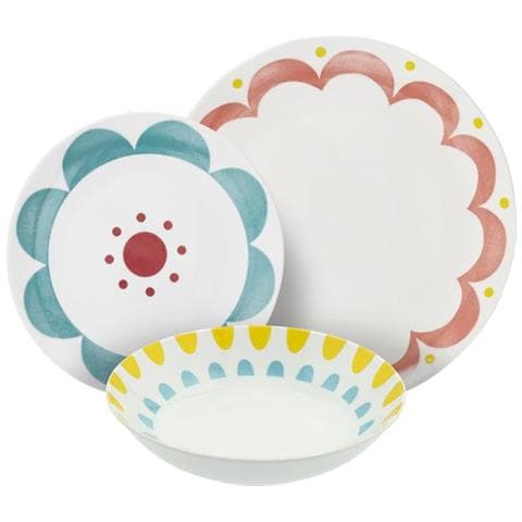 MC070186246A servizio da tavola 18 pz Porcellana Multicolore - Foto 22