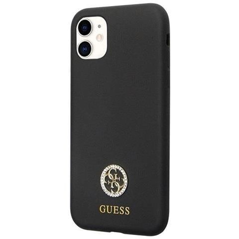Guess Custodia In Silicone Con Logo Strass 4g, Per Iphone 11 / Xr - Nera - Foto 2