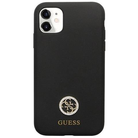 Guess Custodia In Silicone Con Logo Strass 4g, Per Iphone 11 / Xr - Nera - Foto 5