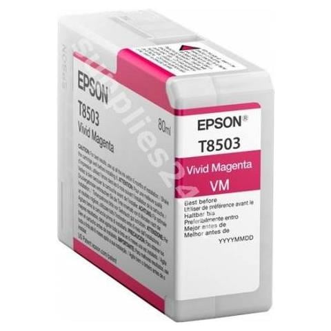 C13T850300 Cartuccia Ink Originale Magenta Vivida per SureColor SC-800 - Foto 4