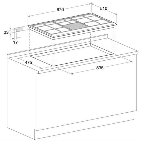 Piano Cottura a Gas PHN962 / TS / IX / HA 6 Fuochi Gas Colore Inox - Foto 2