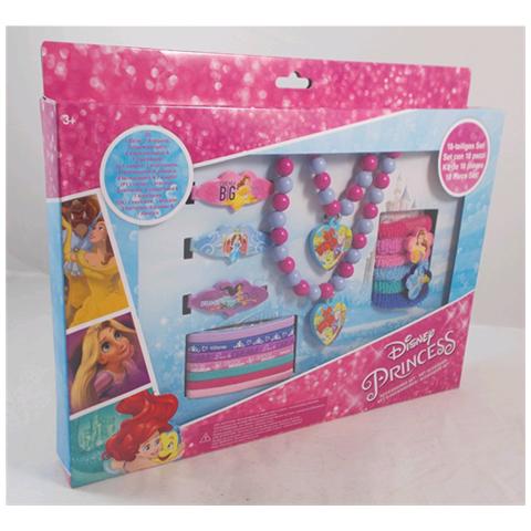 Collana Principesse + Bracciale E Accessori Capelli Disney Conf. Da 18 Pezzi Cm. 28x19x3 - 63583 - Foto 3