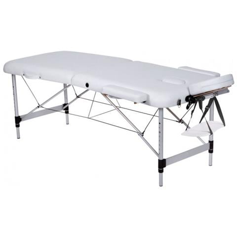 LETTINO DA MASSAGGIO IN ALLUMINIO A 2 SEZIONI - bianco - Foto 4