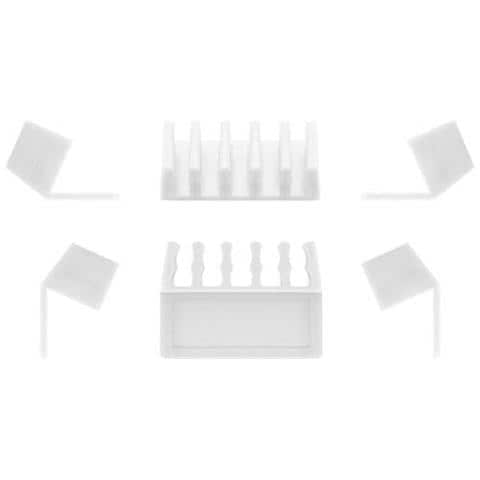 ISWT-CL-5SLWH - Set 2 Fermacavo da Scrivania a cinque posti Bianco - Foto 1