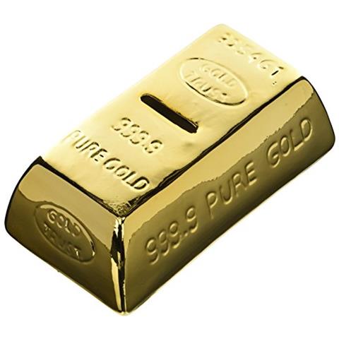 Salvadanaio In Ceramica Lingotto D'oro H3515102 - Foto 2