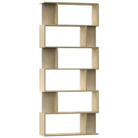 Libreria /Divisorio Rovere Sonoma 80x24x192 cm Legno Multistrato - Foto 1