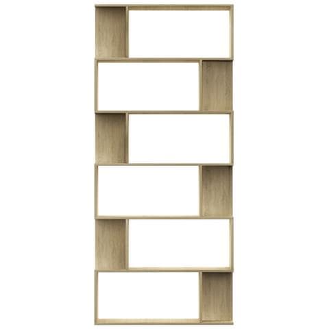 Libreria /Divisorio Rovere Sonoma 80x24x192 cm Legno Multistrato - Foto 7