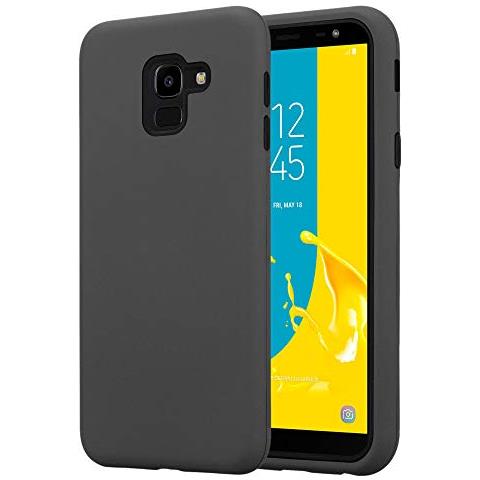 Custodia Compatibile Con Samsung Galaxy J6 2018 In Grigio Quarzo - Coperchio Protettivo Ibrido Con Silicone Tpu All'interno E 2 Pezzi Di Plastica All'esterno - Foto 1