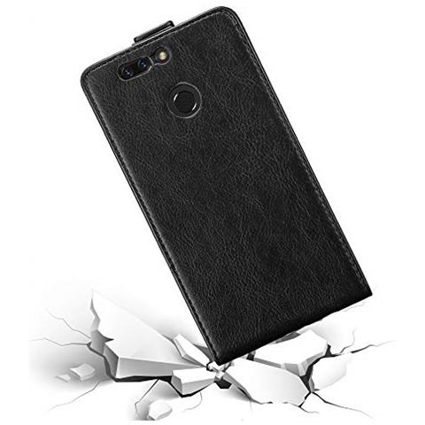 Custodia Compatibile Con Honor 8 Pro In Nero Di Notte - Coperchio Protettivo In Design Flip Con Chiusura Magnetica - Foto 2