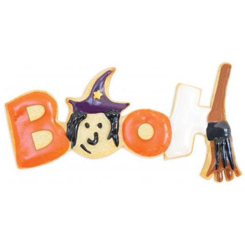 16 Tagliabiscotti In Acciaio - Halloween + Penne Alimentari Bianco E Nero - Foto 4