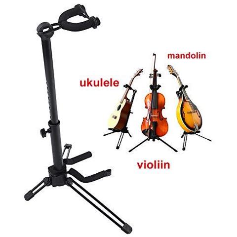 Violino Stand Con Supporto Dellarco Supporto Regolabile Portatile Pieghevole Treppiede Di Metallo Per Violino Ukulele Mandolino Facile Da Montare E Smontare. - Foto 1