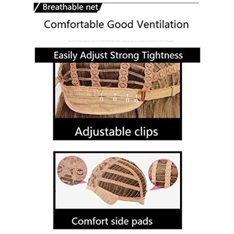 Parrucca Bionda Colorfulpanda Ombre Con Le Radici Scure Naturale Ondulati Lunghi Ricci Parrucche Sintetiche Per Usura Del Partito Di Cosplay Donne Quotidiana - Foto 4