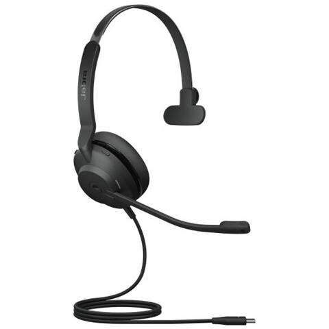 Jabra Evolve2 30, MS Mono Auricolare Cablato A Padiglione Ufficio USB tipo-C Nero - Foto 1