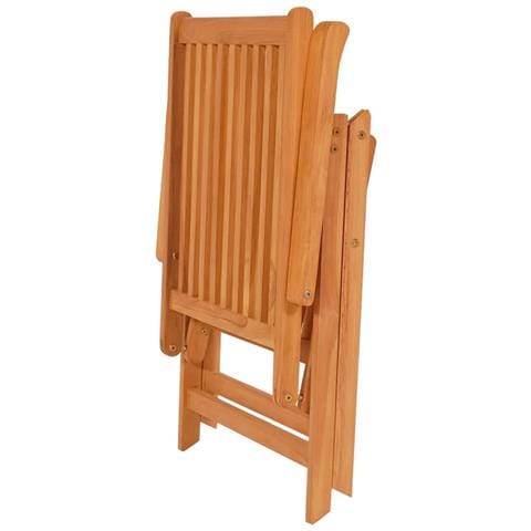 Sedie da Giardino 2 pz con Cuscini Verdi in Massello di Teak - Foto 2