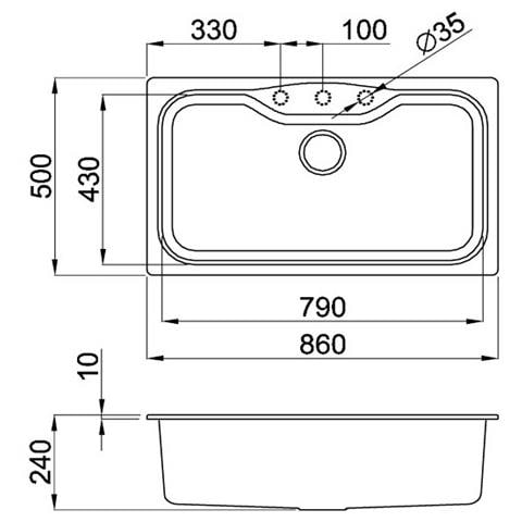 Lav. Fox 360 86x50 1v Aluminium 79 - Foto 2