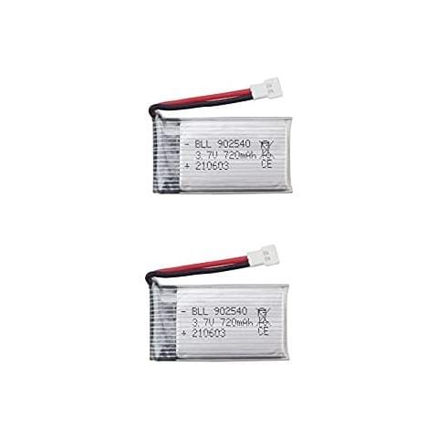 2 Pezzi Batteria Lipo Ricaricabile (3.7v, 720mah Lipo) Per Rc Droni Quadricotteri Syma X5 X5c X5sc X5sw, Cheerson Cx-30w, Skytech M68, Wltoys F949 - Foto 1