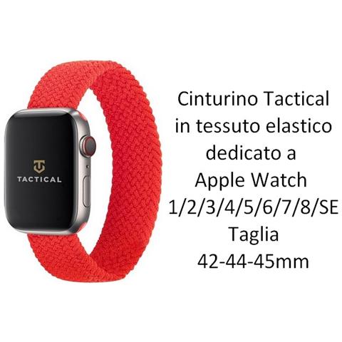 Cinturino Xl 788s Originale Braided String Per Apple Watch 1-2-3-4-5-6-7-se 42 44 45mm Red - Foto 2